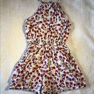 Boho Haltered Floral Romper